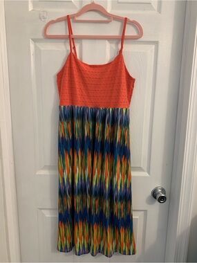 Kandy Kiss Coral Eyelet Top - Spaghetti Strap size medium